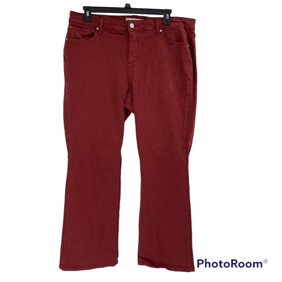 Slink Curvy Mavis Rust Red Bootcut Jeans